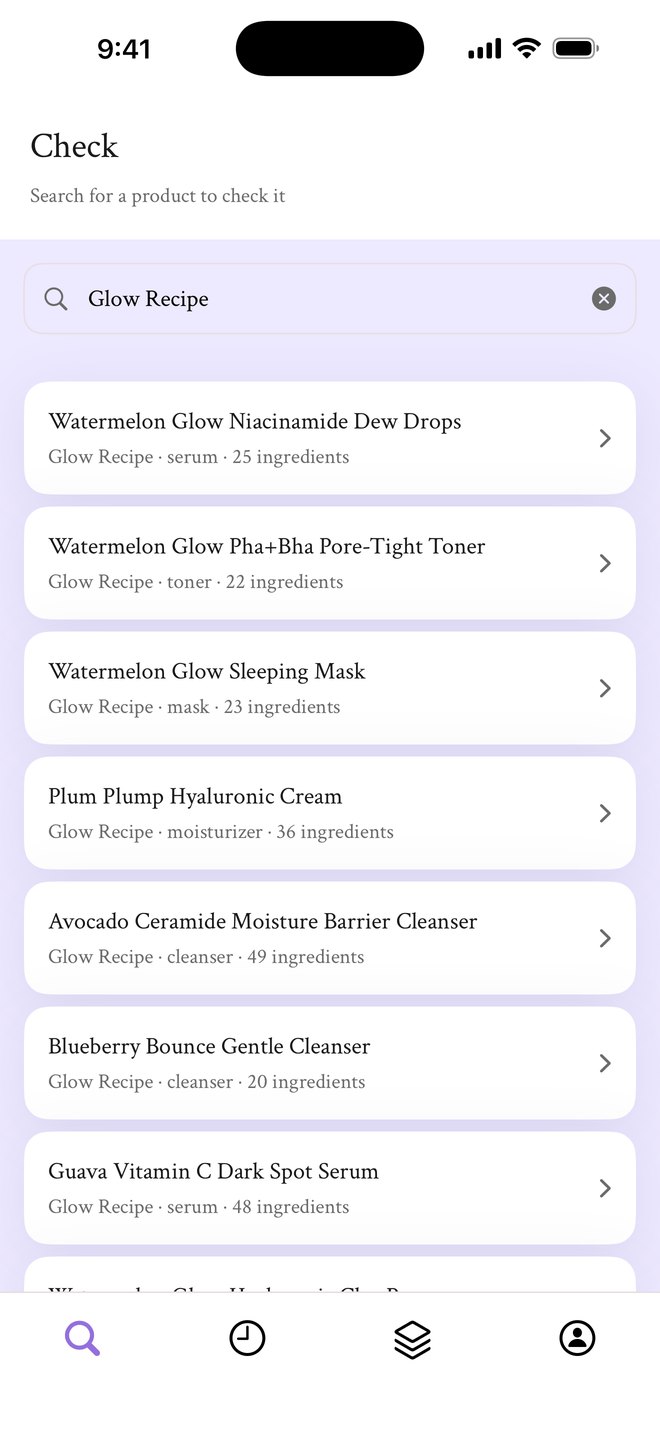 Searching for Glow Recipe products
